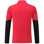 Kids Manchester United 1/4 Zipper Sweat Kit(Top+Pants) Red 2026/27 - minejerseys