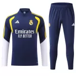 Kids Real Madrid 1/4 Zipper Sweat Kit(Top+Pants) Navy 2026/27 - minejerseys