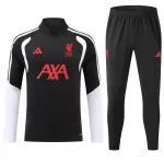 Kids Liverpool 1/4 Zipper Sweat Kit(Top+Pants) Black 2026/27 - minejerseys