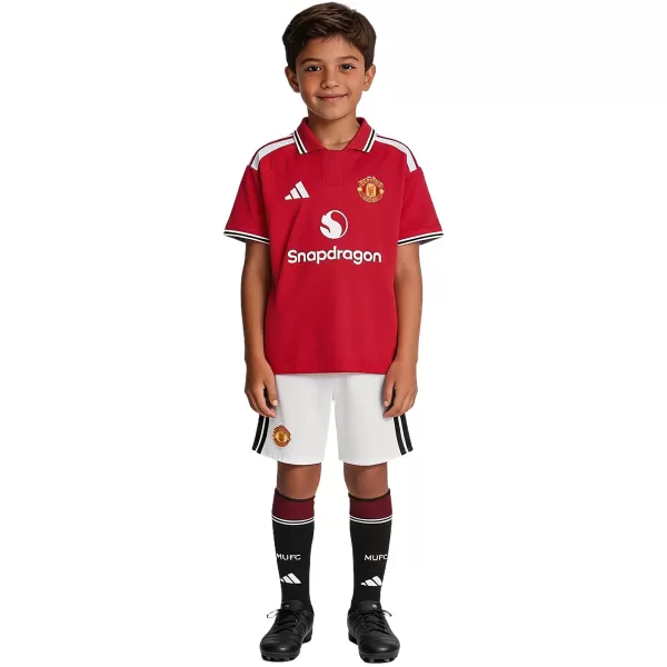 Kids Manchester United Home Jersey Full Kit 2026/27 - minejerseys