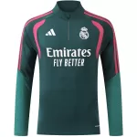 Real Madrid 1/4 Zipper Sweat Kit(Top+Pants) Green 2026/27 - minejerseys