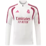 Real Madrid 1/4 Zipper Sweat Kit(Top+Pants) White 2026/27 - minejerseys