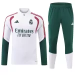 Kids Real Madrid 1/4 Zipper Sweat Kit(Top+Pants) White 2026/27 - minejerseys