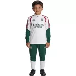 Kids Real Madrid 1/4 Zipper Sweat Kit(Top+Pants) White 2026/27 - minejerseys