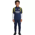 Kids Real Madrid 1/4 Zipper Sweat Kit(Top+Pants) Navy 2026/27 - minejerseys