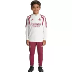 Kids Real Madrid 1/4 Zipper Sweat Kit(Top+Pants) White 2026/27 - minejerseys