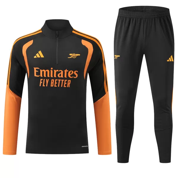 Arsenal 1/4 Zipper Sweat Kit(Top+Pants) Black 2026/27 - minejerseys