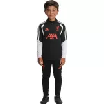 Kids Liverpool 1/4 Zipper Sweat Kit(Top+Pants) Black 2026/27 - minejerseys