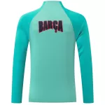 Barcelona 1/4 Zipper Sweat Kit(Top+Pants) Green 2026/27 - minejerseys