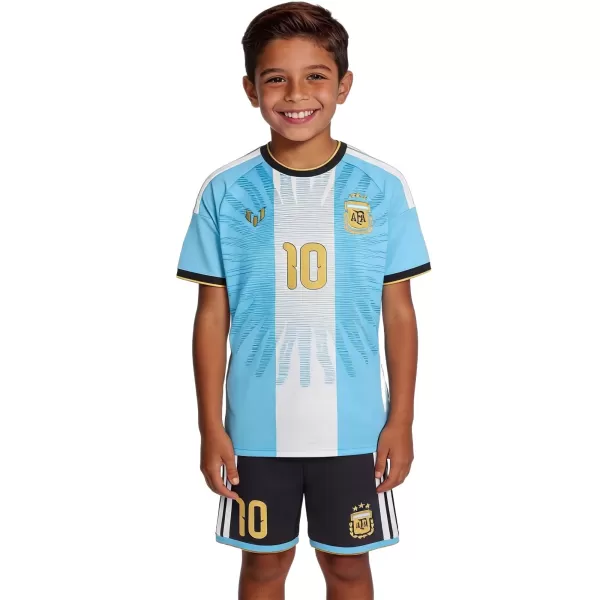 Messi #10 Kids Argentina x Messi Farewell Anniversary Jersey Kit 2026 - minejerseys