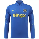 Kids Chelsea 1/4 Zipper Sweat Kit(Top+Pants) Blue 2026/27 - minejerseys