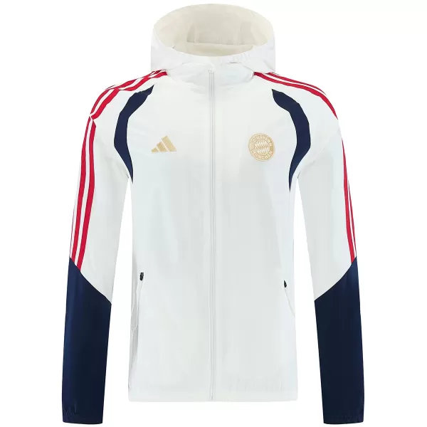 Bayern Munich Hoodie Windbreaker Jacket White 2026/27 - minejerseys