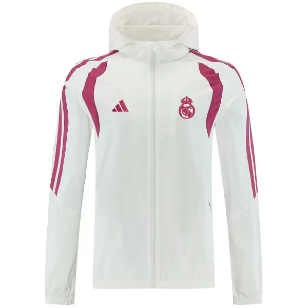 Real Madrid Hoodie Windbreaker Jacket White 2026/27 - minejerseys